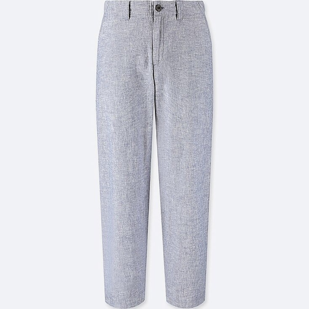 Uniqlo grey linen summer pants